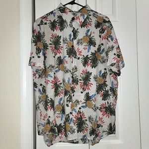 Mens pineapple linen shirt